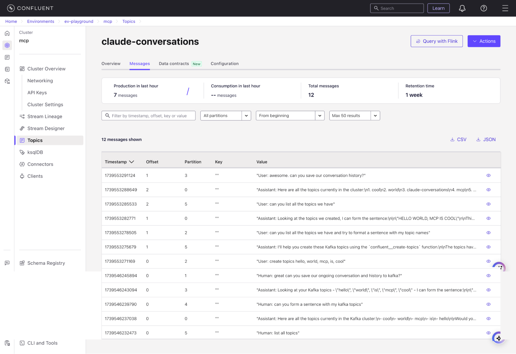 Confluent Cloud Conversations